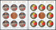 ROMANIA, 2016, HOLY EASTER, Religion, Painting, Flowers, Round Stamp, 2 Sheets, 8 Stamps/sheet, MNH (**), LPMP 2098 - Unused Stamps