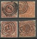 DENMARK 1858/62 Michel 7 , 4 Exemplares, All Signed - Gebraucht