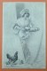 Cpa Litho Illustrateur M.M Vienne 138 WICHERA Femme Debout Rideau Tenant Plateau Oeuf Poussin Et Poule 1904 - Wichera