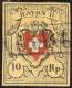 Schweiz RAYON II Zu#16II Typ 18 Stein A1 O Franco - 1843-1852 Federale & Kantonnale Postzegels