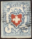 Schweiz RAYON I H.b. Zu#17II Typ37 Stein B3 RO - 1843-1852 Federal & Cantonal Stamps