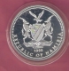 NAMIBIE 10 DOLLAR 1995 AG PROOF MULTICOLOUR OPL. 8000 PCS 5TH YEAR OF INDEPENDENCE (SCRATCHES ON CAPSEL) - Namibië