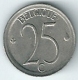 Belgium Belgique Belgie Belgio 25 Cents FR KM#153.1  1971 - 25 Centimes