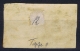 France:  Yvert  13 B Obl Used Paire  Folds  PC 1639 Langres - 1853-1860 Napoléon III.