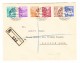 Schweiz #195-200 (ohne 194) Zürich 2.7.1934 FDC R-Brief Nach London - Lettres & Documents