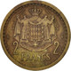 Monnaie, Monaco, Louis II, 2 Francs, 1945, TTB, Aluminum-Bronze, KM:121a - 1922-1949 Louis II