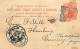 INTERO POSTALE DITTA 'F. LIVINGSTON &amp; CO. - GORTON. DA MANCHESTER A HAMBURG 1898 - Storia Postale