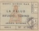 7859-BIGLIETTO FUNIVIA LA PALUD - RIFUGIO TORINO - MONTE BIANCO S.P.A. - Altri & Non Classificati
