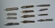 Lot Of 12 Nibs (uncleaned) - BRAUSSE, PERRY&Co, BAIGNOL, BRITISH GOODS, JOHN MITCHELL, IRIDINOID - Plumes