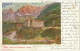 Borca Palace Hotel Des Dolomites  Stamped Postmark 1907 Hotel Art Card - Autres & Non Classés