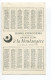 OLLE LEZ CAMBRAI CARDON DUVERGER CHROMO CALENDRIER 1896 PETITE FILLE 9,7CM X 15,7CM - Klein Formaat: ...-1900