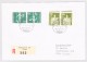 Schweiz 1960 Abart #368L Und 356L Auf R-Brief  Attest Loetscher - Lettres & Documents