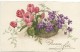 Bonne Fête/D'un  Petit-fils à Sa Grand Mére/ Corbeille De Fleurs / Tulipes Et Violettes/ Vers 1950    CFA1 - Fête Des Mères