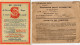 DOCUMENTS COMMERCIAUX  Compagnie Singer SERVICE APRES VENTE  Coupons De Réparations Gratuites ANNEE 1932 - Autres & Non Classés