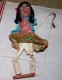 ANCIENNE VIEILLE MARIONNETTE RECHO AU MEXIQUE A RESTAURER GITANE 37 CM - Marionnettes