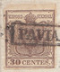 LV140-  Involucro Senza Testo Del 1854 Da Pavia A Luino Per Porto Val Travaglio Con Cent 30 Bruno 2° Tipo- . - Lombardo-Venetien