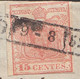 LV173- Letterina Con Testo Del 9 Agosto 1852  Da Milano A Pavia  Con Cent 15 Rosso Chiaro  3° Tipo   . Leggi .... - Lombardo-Veneto