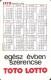 GAMBLING * LOTTERY * FOOTBALL POOL * WOMAN * GIRL * MAN * BOY * CALENDAR * Sportfogadas 1970 * Hungary - Klein Formaat: 1961-70