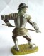 TRES BEAU SOLDAT MEDIEVAL  HALLEBARDIER (2) - ELASTOLIN  - OUGEN Ancien - Militaires