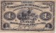 BILLETE DE LA PROVINCIA DE BUENOS AIRES DE 1 PESO DEL AÑO 1869 (rotura Parte Central 2cm) ARGENTINA - Argentinien