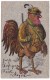 Artist Image Bird Dressed As Hunter With Gun, C1900s Vintage Postcard - Birds