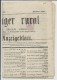 1869 - TIMBRE SUR JOURNAL FRANCAIS / ALLEMAND Des CANTONS De KAYSERSBERG Et RIBEAUVILLE (HAUT-RHIN) - 1849-1876: Période Classique