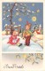 04265 "BUON NATALE" BAMBINI,  NEVE, ZAMPOGNA, STELLE. CART. NON SPED. - Altri & Non Classificati