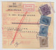 Yugoslavia Kingdom SHS Parcel Card - Sprovodni List 1930 Veliki Zdenci To Crikvenica Bb160516 - Altri & Non Classificati