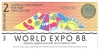 Australia - World Expo 1988 - 2 Dollars 1988 - Unc - Other & Unclassified