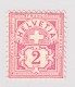 Schweiz Wertziffer 1880 Farbprobe WZ 2Ct Rosa Attest Guinand - Ungebraucht
