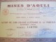 Mines D'AOULI/Maroc/ Action De 2 500 Francs Au Porteur / 1956    ACT110 - Mines