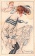 05481 "L. A. MAUZAN ILLUSTRATORE - RITRATTO FEMMINILE DEL MESE DI MARZO" CART. POST. ORIG. NON SPEDITA - Mauzan, L.A.