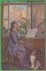 A. Marchisio Donna Al Pianoforte Con Cane Cp 1918 - Women