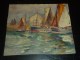 AQUARELLE RECTO VERSO 1 SIGNEE De CHARLES CURTELIN 1859-1912 - BATEAU DE PECHE VOILIERS - Acuarelas