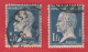 Pasteur, N° 179 Bleu : 2 Beaux Décalques Au Verso - Used Stamps