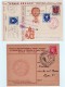 FRANCE: Lot De 3 Cartes Voyagées Par Ballon 1946/56 - 1927-1959 Lettres & Documents