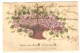 Jolie Petite Carte En Celluloïde Souvenir De Berck Sur Mer Bouquet De Violettes Peint à La Main Rare Pas De Calais A1-18 - Unclassified