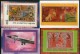 India Madhubani Painting Children's Day Likh Florican Body Guard Aeroplane Lion 6 Diff. Max Cards # 16021 Inde Indien - Autres & Non Classés