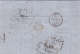 Entrée AMBULANT CALAIS " ANGL (AM.1) CALAIS 2 " 8 JANV 52 Sur Lettre TAXEE " 8 " De LONDRES UK à LYON - 1849-1876: Période Classique