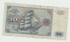 Germany 10 Deutsche Mark 1977 AVF+  Banknote Pick 19 - 10 DM