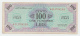 Italy 100 Lire AMC Series 1943A VF+ Pick M21b - Occupation Alliés Seconde Guerre Mondiale