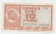 NORWAY 10 KRONER 1966 VF++ CRISP Banknote Pick 31d 31 D - Norvège