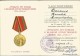 Russia USSR 1976 Certificate Awarding The Medal 30 Years Of Victory - 1939-45