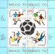 Fußball-WM Mexico 1970 Rumänien 2846/9+Block 75 O 10€ Sport Spielszenen Bloque Hojita Hb Bloc Ms Soccer Sheet Bf ROMANIA - 1970 – Mexico