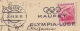 ÖSTERREICH :1936: Illustrated Date Cancellation On Travelled Postcard  ## Kaufet Olympia-Lose ## : OLYMPIC RINGS, - Sommer 1936: Berlin