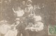 Carte Photo Originale Mondeville Le 05.09.1907 - Délire En Famille Et En Forêt Sur Un Tas De Bois, Chapeaux - Circulée - Personnes Anonymes