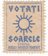 CINDARELA LABEL,VIGNIETTE,COMUNIST PROPAGANDA,SIGN OF THE SUN,ROMANIA. - Revenue Stamps