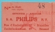 Ontvangkaart Met Roodfrankeering " B992 / PHILIPS EXPO'58 PAVILLON " Met Stempel  BRUSSEL Naar MALDEGEM - Autres & Non Classés