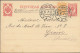 Russia Georgia 1910 Stationery Postcard 3 Kop & 1 Kop Stamp ABASTUMAN TIFLIS To Geneva Switzerland (44_2676) - Briefe U. Dokumente