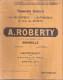 A. ROBERTY MARSEILLE-TARIF-  FOURNITURES GENERALES POUR LA VELOCIPEDIE L'AUTOMOBILE ET TOUS LES SPORTS 1914 - 1900 – 1949